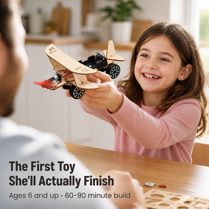 TinkerCraft™ — Construct Genuine Working Wooden Machines That Draw Kids Away from Screens