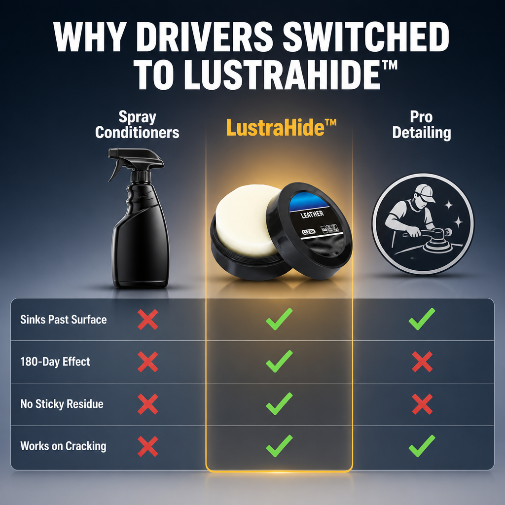 LustraHide™ — Restore Cracked, Dull Leather and Seal in Shine for 180 Days
