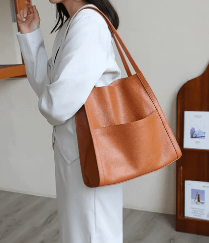 StradaLux™ Leather Shoulder Bag — Command Your Day with Weatherproof Style and Effortless Organization