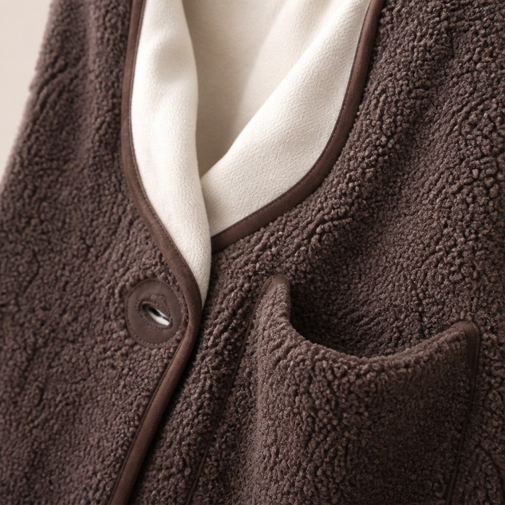 CloudWarm™ – Cozy Sherpa Sleeveless Vest with Button Closure