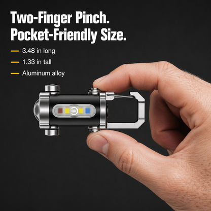 LumaVibe™ Keychain Flashlight — Take 1,200 Lumens and Extra Phone Power Wherever Your Keys Go