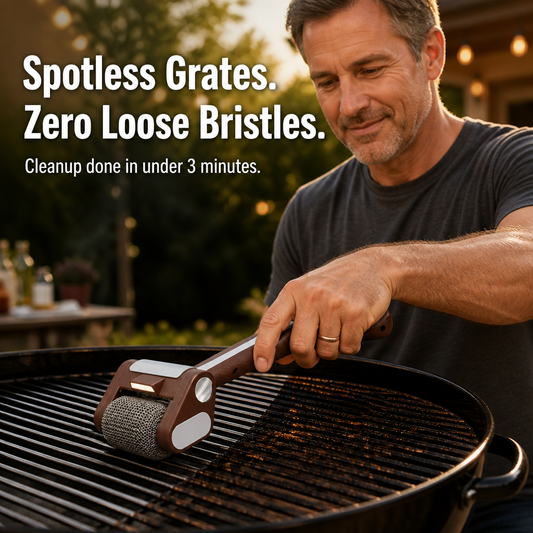 GrillGleam™ — Remove Stuck-On Grease Fast with No Loose Bristles at All
