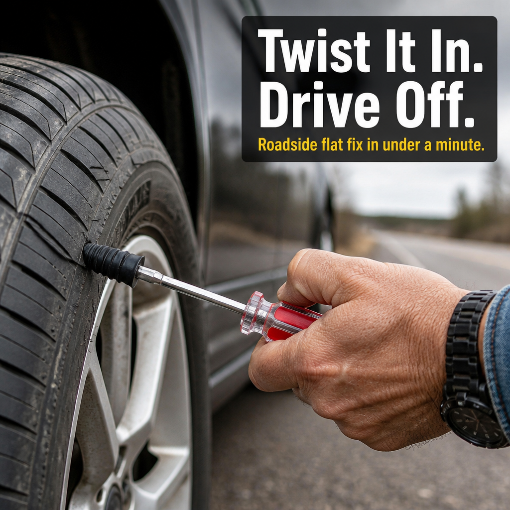 VeloShield™ — Repair Roadside Flats in 60 Seconds No Tow Truck Needed