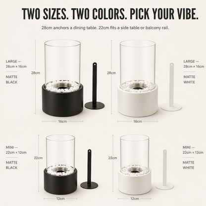 GlideCore™ — Transform Any Table into a Warm Real-Flame Focal Point in 10 Seconds