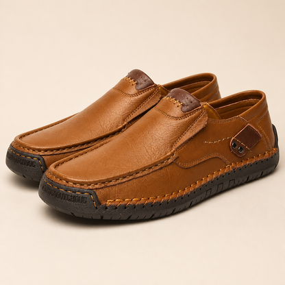 Bravaro™ – Handcrafted Slip-On Leather Loafers with Padded Sole