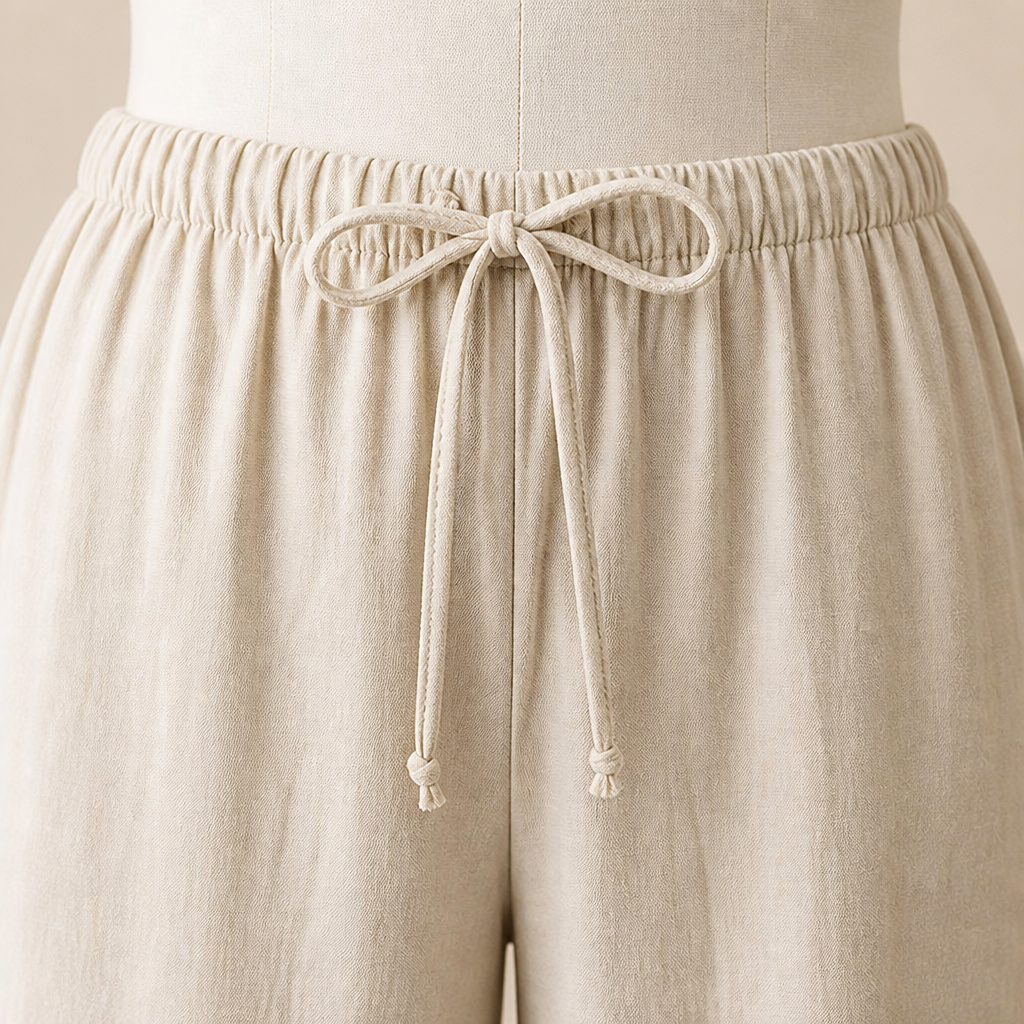 TrueStyle™ – Laid-Back Two-Piece Outfit with Asymmetric Hem & Wide-Leg Trousers