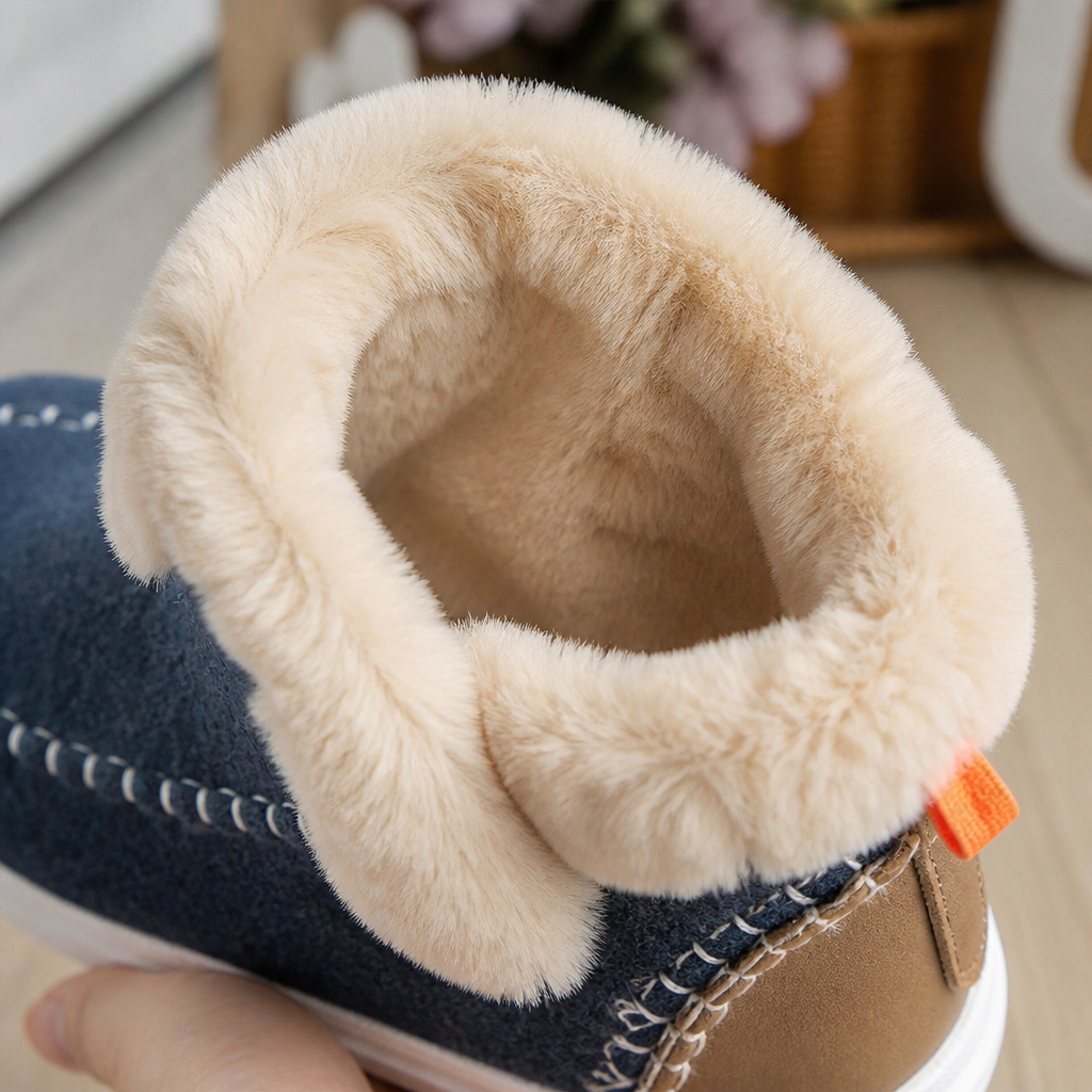 StrideEase™ – Plush Faux Fur-Lined Slip-On Winter Boots
