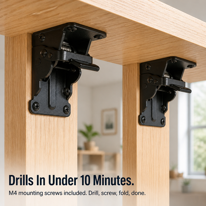 ForgeFold™ — Support 500 Pounds Firmly, Then Fold Flat Against the Wall