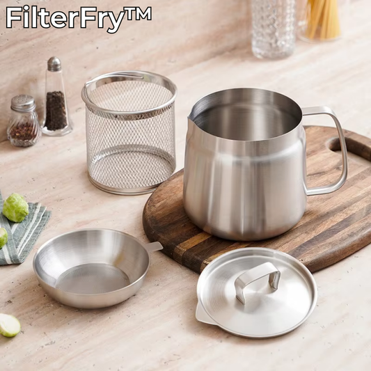 FilterFry™ | 3-Piece Multifunction Frying Pan Set