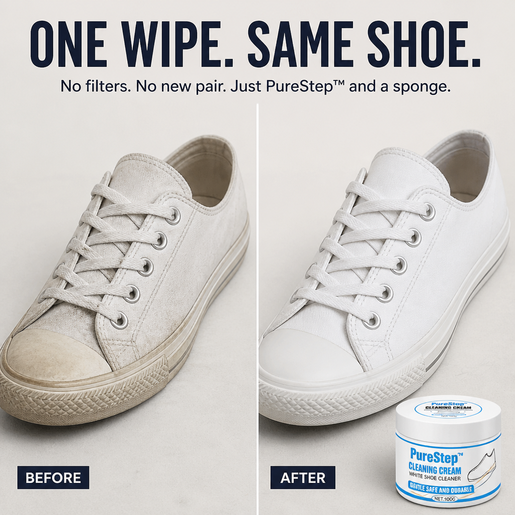 PureStep™ — Remove Dingy Yellow Stains & Revive White Sneakers in 5 Minutes