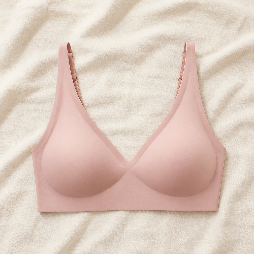 LumiFit™ – Seamless Wireless Bralette with Softly Padded V-Neck Cups