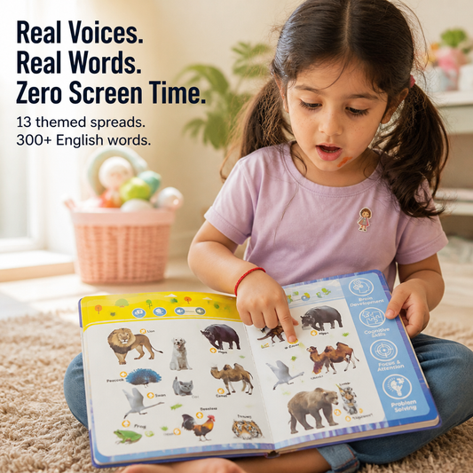 SpeakSpark™ — Trade Screen Time for 300+ English Words Kids Tap and Repeat