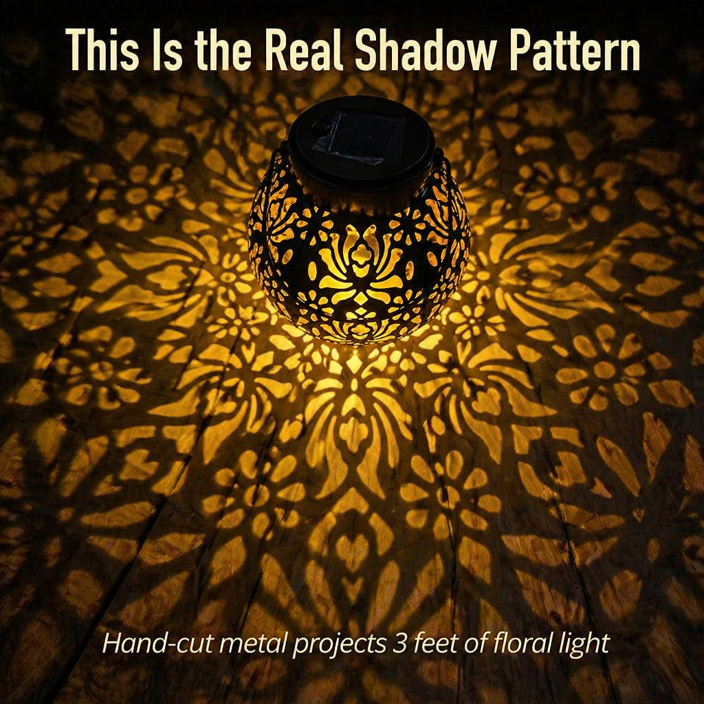LumiFleur™ Solar Lantern — Project Floral Shadow Enchantment Throughout Your Backyard