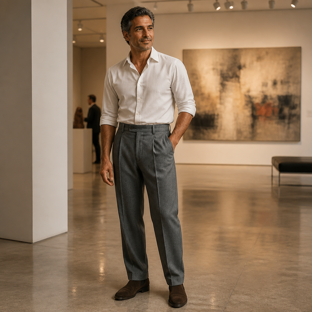 Roven™ – Custom Wide-Leg Men’s Pants Featuring Deep Angled Pockets