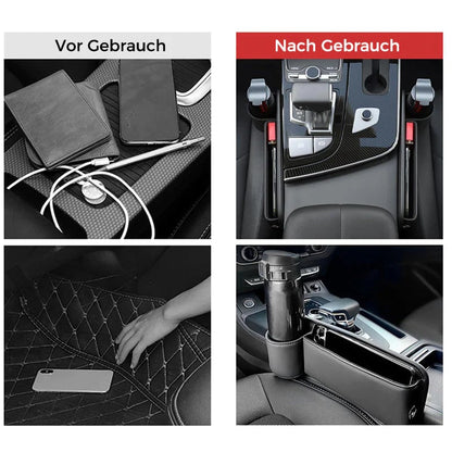 Car leather organizer and cup holder | Buy one, get one FREE