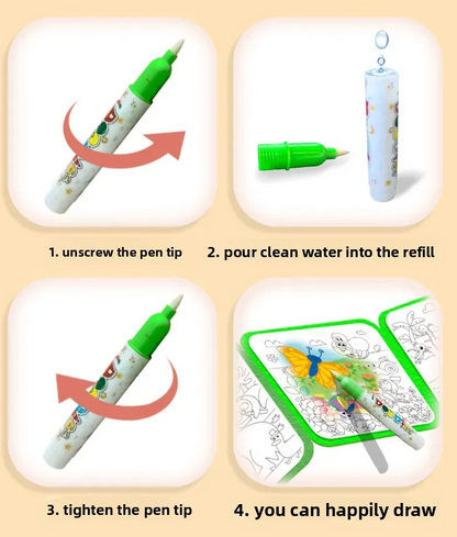 SplashNest™ — Ignite Your Child’s Imagination with Mess-Free, Magical Water Art Fun