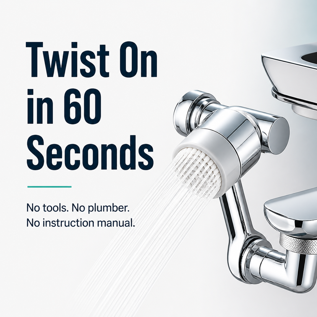 HydraFlex™ — Say Goodbye to Splashes, Access Every Sink Corner Instantly | 60-Day Guarantee