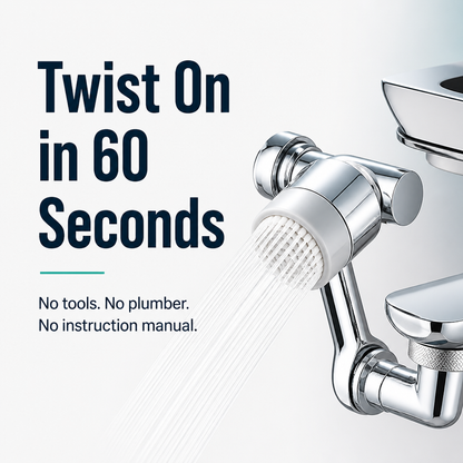 HydraFlex™ — Say Goodbye to Splashes, Access Every Sink Corner Instantly | 60-Day Guarantee