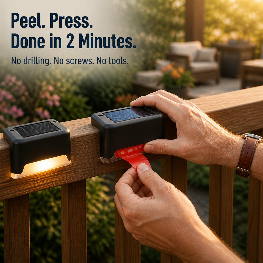 SolarGarden™ — Illuminate Your Deck Overnight Without Wires or Tools