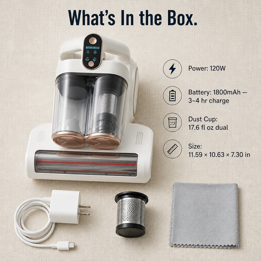 PureRest™ Pro Mattress Cleaner — Extract Dust Mites from Your Mattress for Allergy-Free Rest