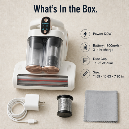 PureRest™ Pro Mattress Cleaner — Extract Dust Mites from Your Mattress for Allergy-Free Rest