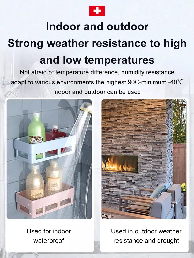 Supports up to 250kg weight - durable, angle-free adhesive
