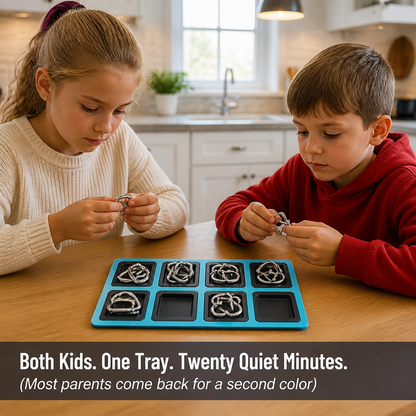 MindCrack™ — Draw Them Away From Screens With 8 Tangible Metal Brain Teasers