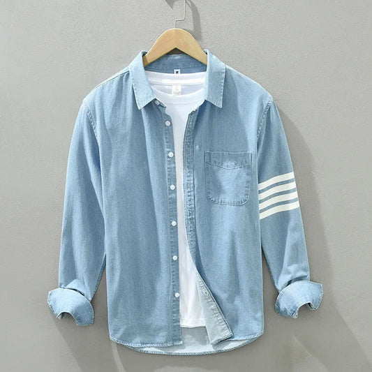 Ramwell Denim™ Shirt — Command Confidence with Effortless Comfort and Bold Style