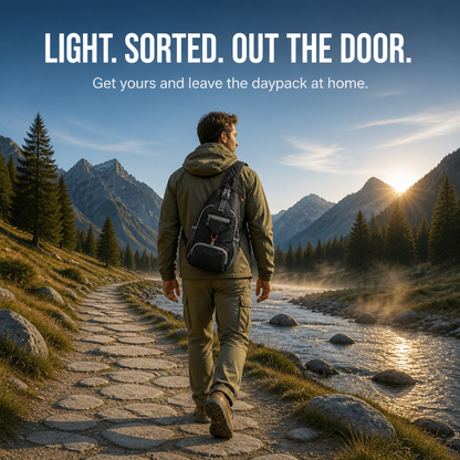 SmartPack™ — Hold Your Phone, Wallet & Water Bottle Minus the Backpack Baggage
