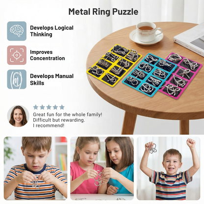 NeuroTwist™ Metal Ring Puzzle Set — Ignite Laser Focus and Unlock Your Brain’s True Power