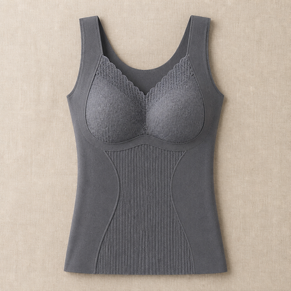 VeloFlex™ – Seamless Thermal Shaping Camisole with Integrated Lace Bra