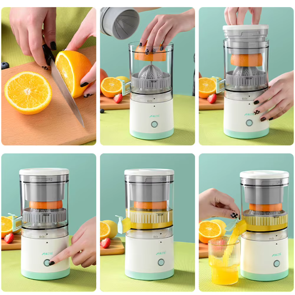 Portable electric citrus juicer, quick and simple