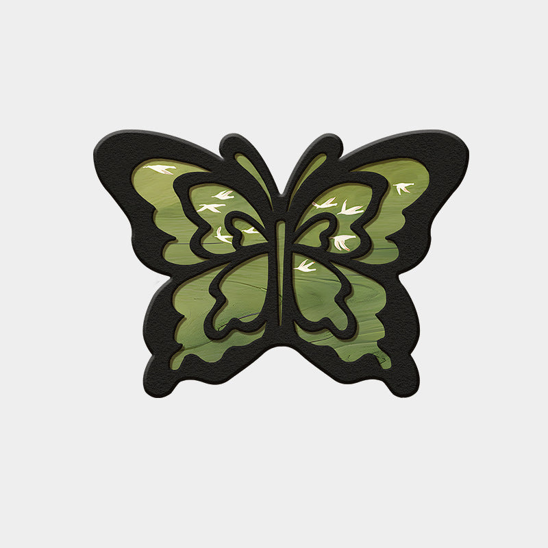 Retro butterfly fast-drying non-slip diatomaceous mat