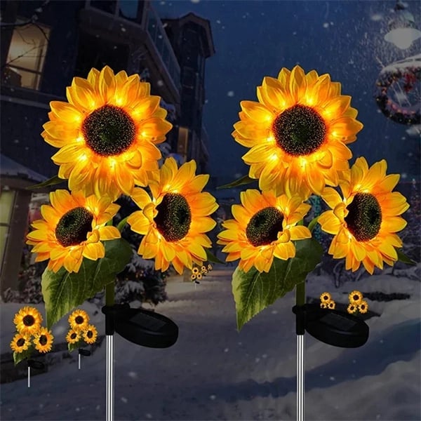 LumiFlora™ Solar Sunflowers — Transform Your Garden into a Warm, Glowing Nighttime Oasis