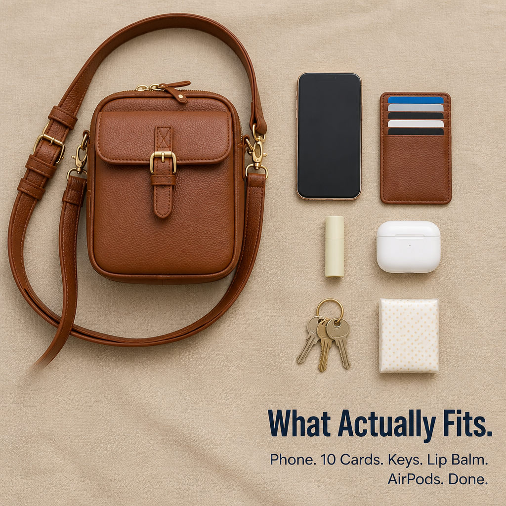 VeroCraft™ — Store Phone, Cards & Everyday Essentials in One Sleek Crossbody