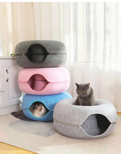 CatDome - Donut-Shaped Cat Tunnel Bed