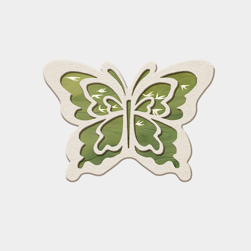 Retro butterfly fast-drying non-slip diatomaceous mat