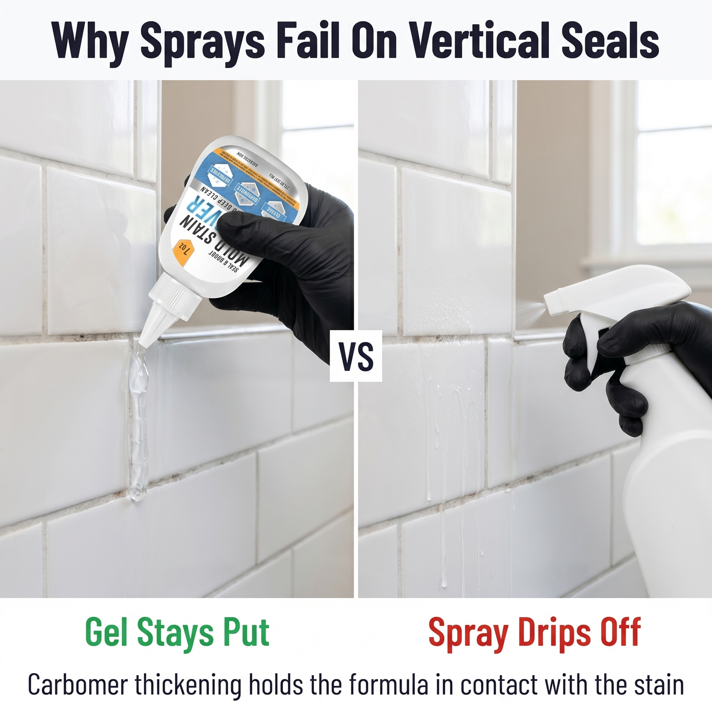 CrystalPure™ — Remove Black Mold From Washing Machine Seals & Grout Within Hours