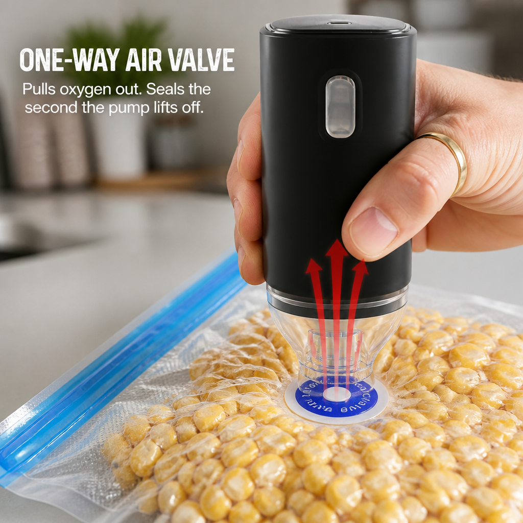 FreshSeal Pro™ — Preserve Meat And Berries Fresh 5x Longer With One-Button Vacuum Bags