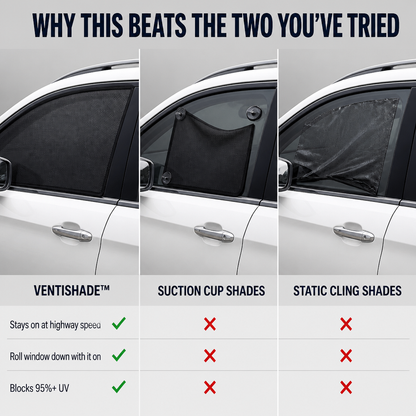 VentiShade™ — Slip On the Door, Block Out the Sun, Catch the Breeze
