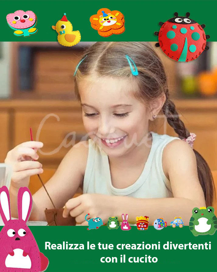 Mini-Sewer | Children's Fun Sewing Kit Featuring Animals