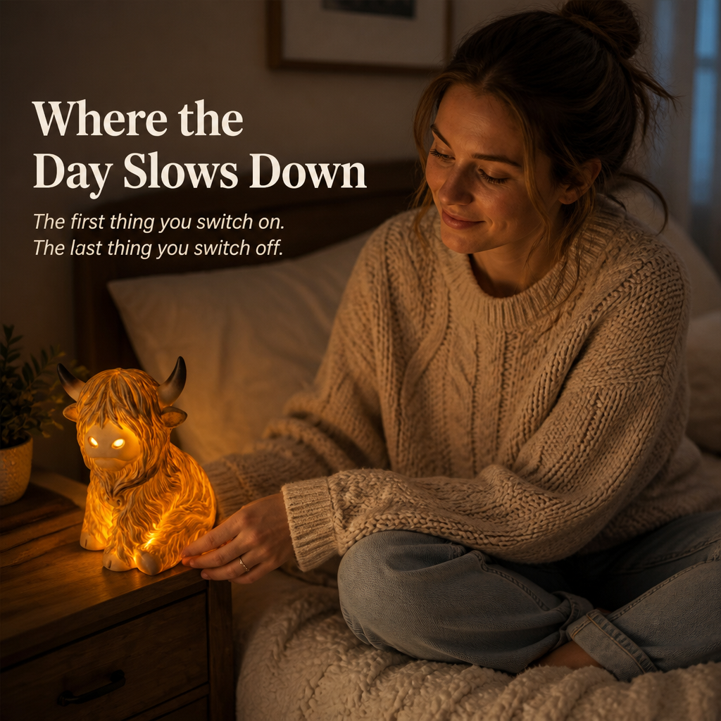 Bronwyne Glow™ — Illuminate Snug Spaces with Hand-Carved Highland Flair