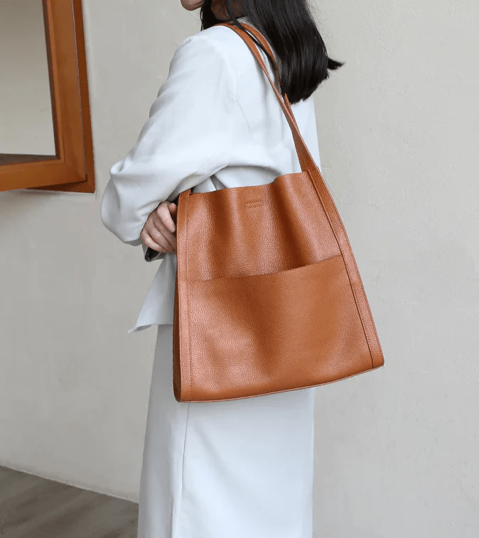 StradaLux™ Leather Shoulder Bag — Command Your Day with Weatherproof Style and Effortless Organization