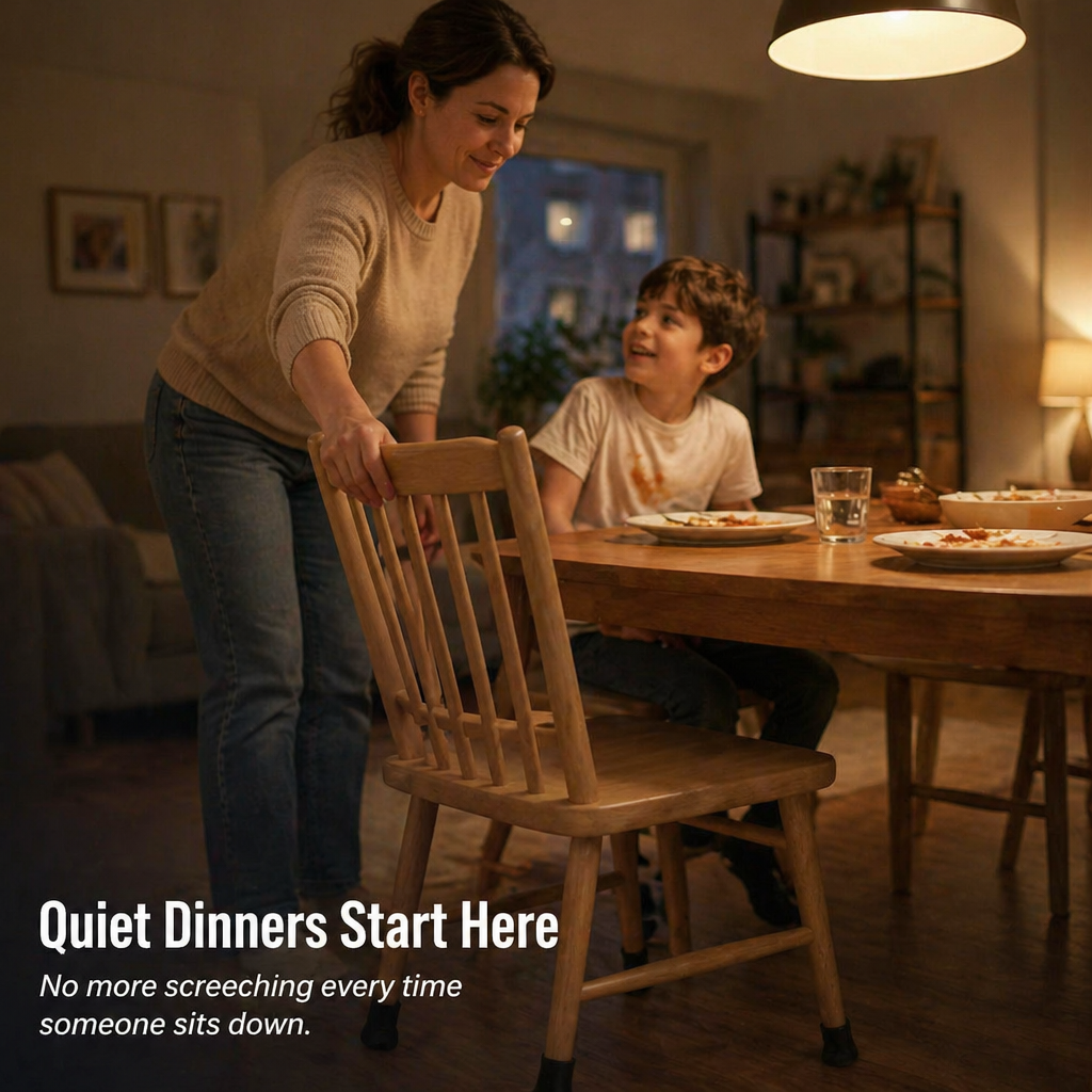GlideGuard™ — Embrace Each Chair Leg, Mute Every Creak, Protect Every Floor