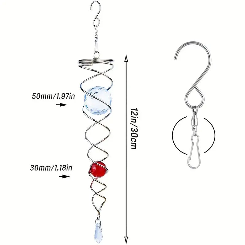 1+1 FREE | CrystalTwister™ - Metal Spiral Crystal Wind Chime [Final Day Discount]
