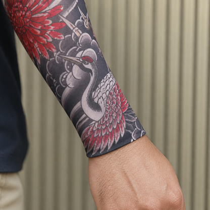 ArborSkin™ – UPF 50+ Sun Shield Arm Sleeve with Japanese Tattoo Design