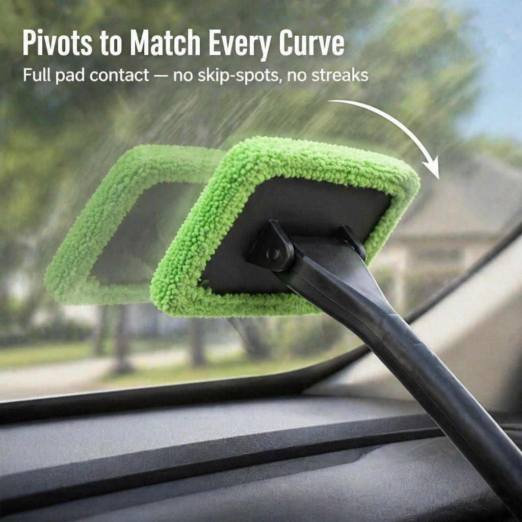 PrismaShine™ — Erase Foggy Windshields Streak-Free Without Leaving Your Seat