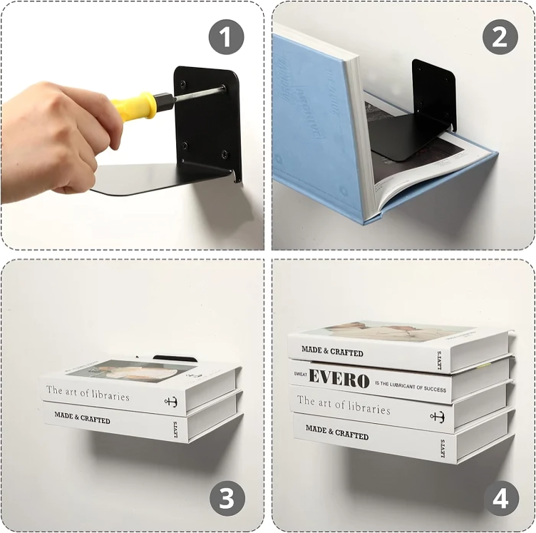 BookLev | Showcase your books as if by magic with this invisible shelf.
