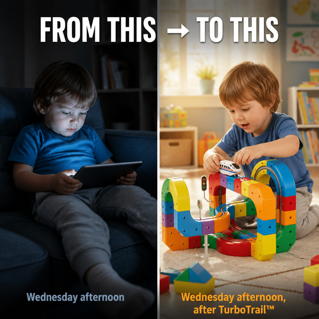 TurboTrail™ — Click-Together Cube Tracks That Keep Kids Away From Screens For Hours
