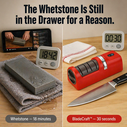 BladeCraft™ — Restore Dull Knives to Slicing Sharpness in 30 Seconds
